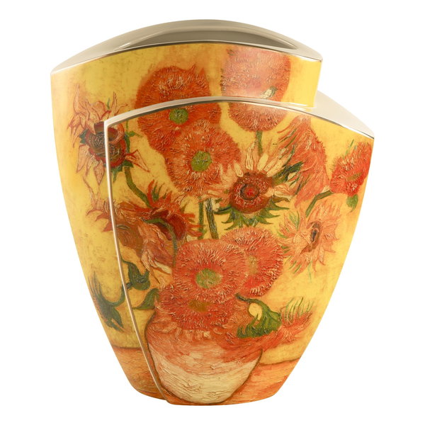 Porzellan Vase 'Golden Sunflower Elegance' von Vincent van Gogh 21x43x36cm