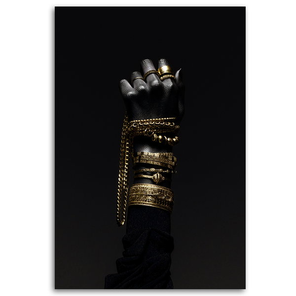 Kunstdruck auf Leinwand 'Golden Elegance 3'