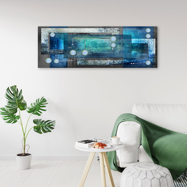 Kunstdruck auf Leinwand 'Blueprints of the Ocean'