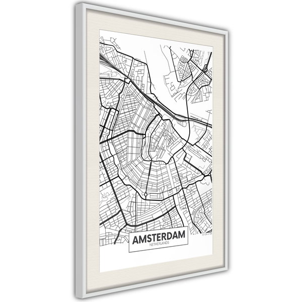 Poster 'City map: Amsterdam'