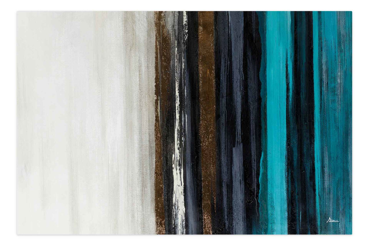Olieverf schilderijen 'Oceanic Enigma' | Handgeschilderd unicum 180x120cm in de ruimte.