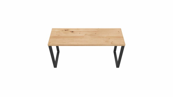 Zusammenspiel aus warmen Holz und kühlen Stahl