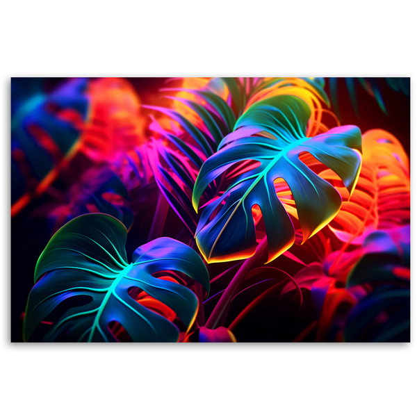Kunstdruck auf Leinwand 'Neon Jungle 5'