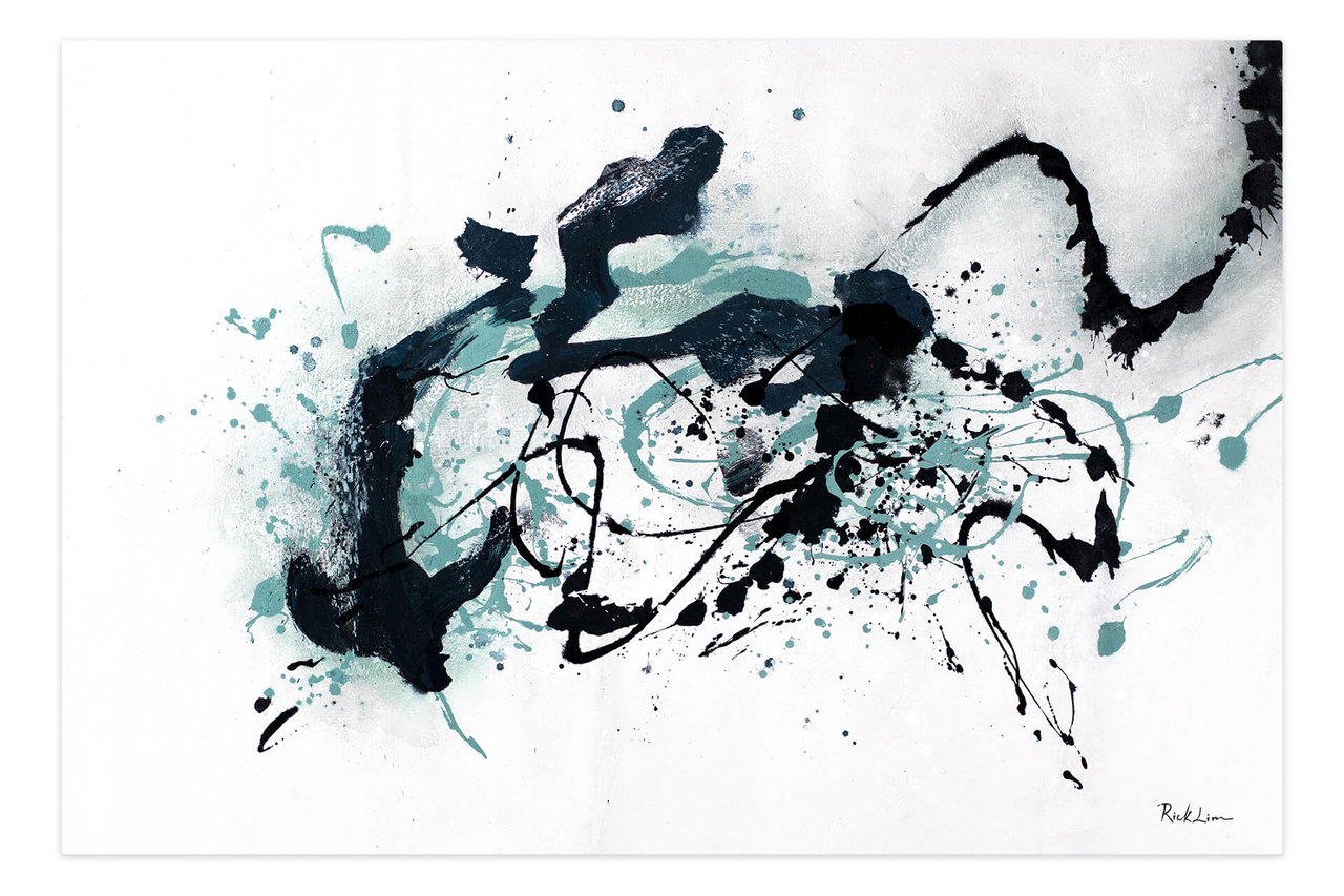 XXL Olieverf schilderijen 'On the Hide Tide' | Handgeschilderd unicum komt in de ruimte goed tot zijn recht.