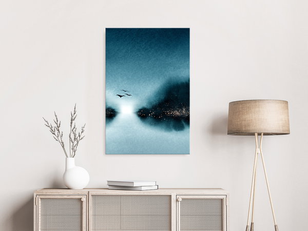 Kunstdruck auf Leinwand 'Flight at Dawn Vertical'
