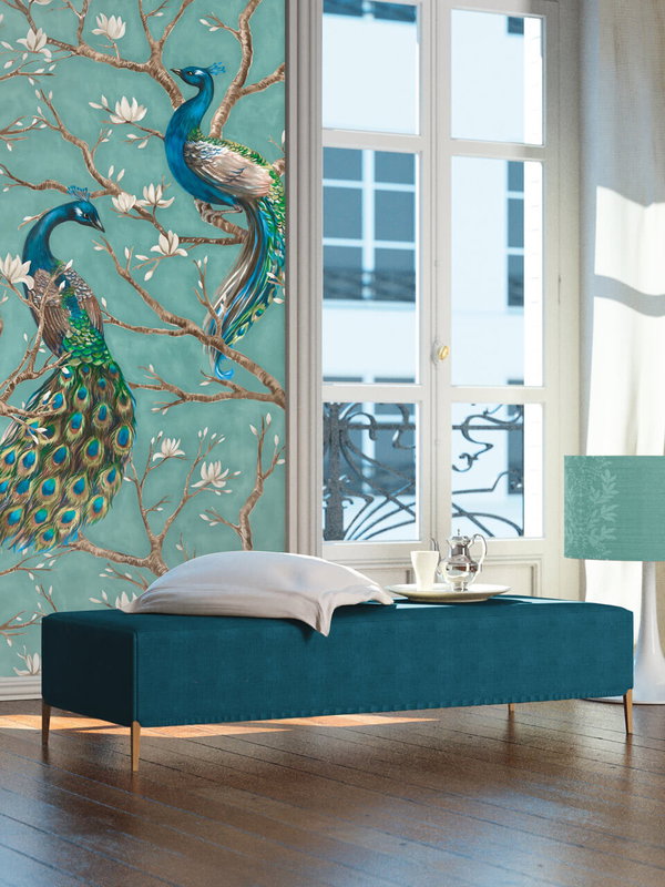 Tapete 'Bird Turqousie' 200x280cm