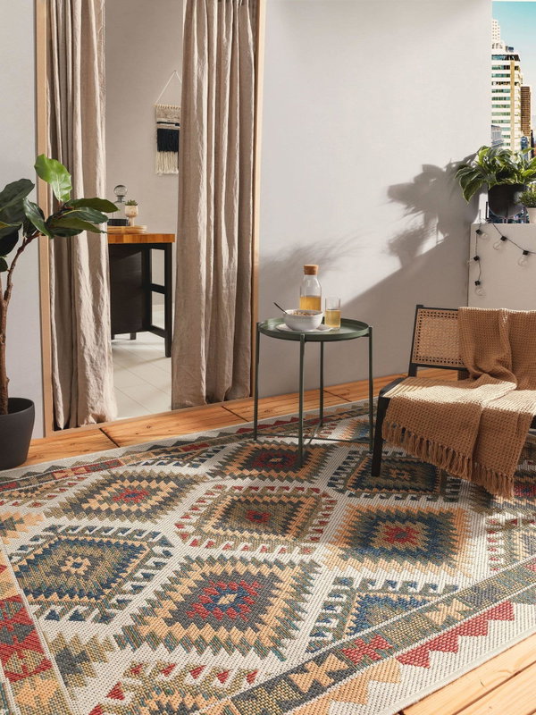Design In- &amp; Outdoor-Teppich Mirena Bunt