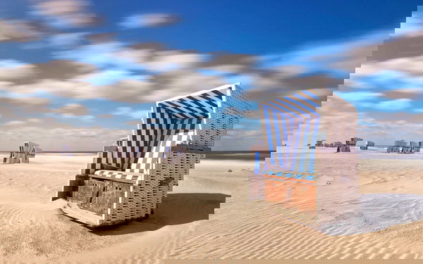 Behang 'Beach chair' 400x267cm