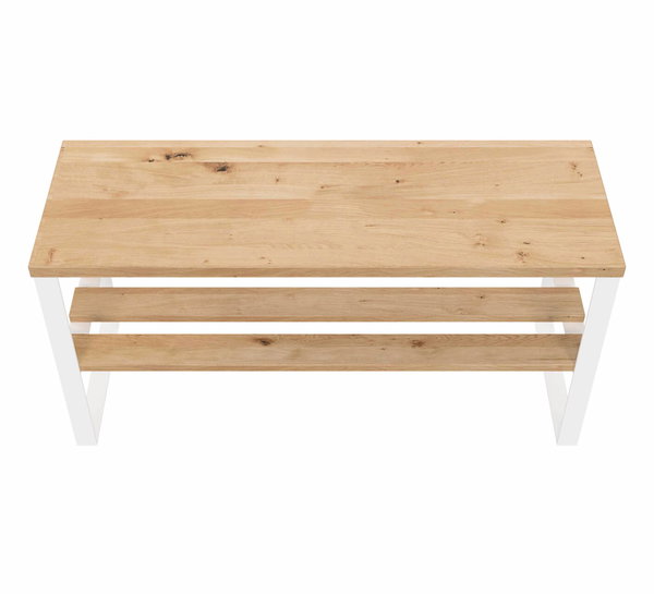 Zusammenspiel aus warmen Holz und kühlen Stahl