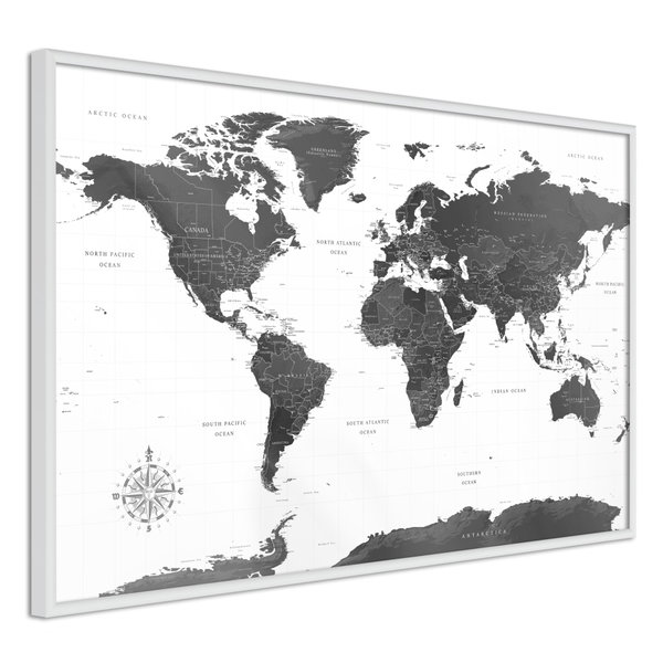 Poster 'Monochrome Map'