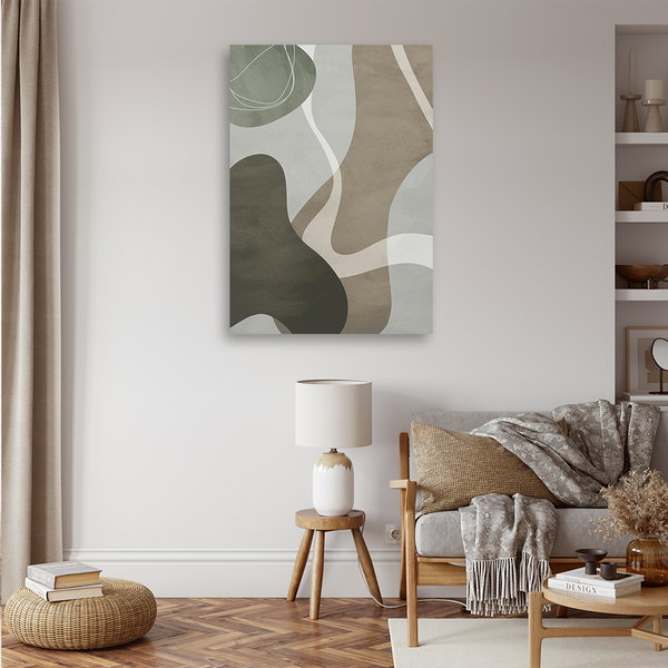 Kunstdruck auf Leinwand 'Neutral Tones Abstract'