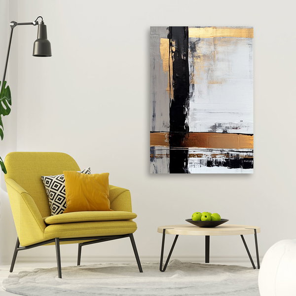Impression sur toile 'Golden Textured Serenity 2'