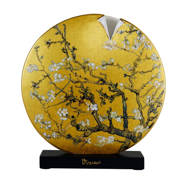Porzellan Vase 'Springtime in Gold' von Vincent van Gogh 8x33,5x31cm