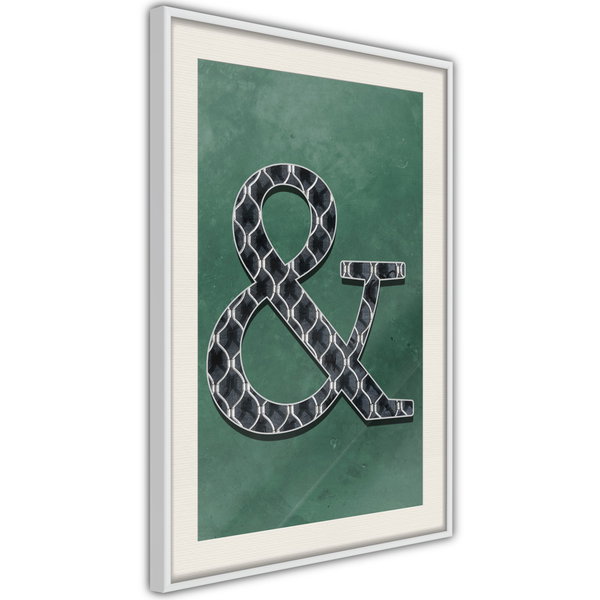 Poster 'Ampersand on Green Background'