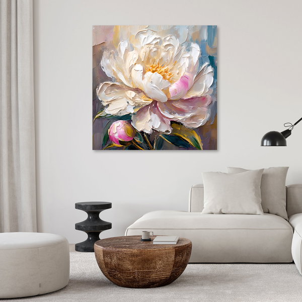 Kunstdruck auf Leinwand 'Flourishing Peony'