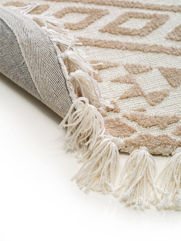 Design Runder Teppich Elias Beige