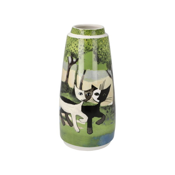 Porzellan Vase 'Walk in the Green' von Rosina Wachtmeister 9x18,5x9cm