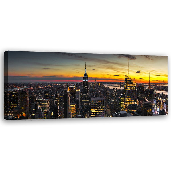 Impression sur toile 'NYC at Sunset'