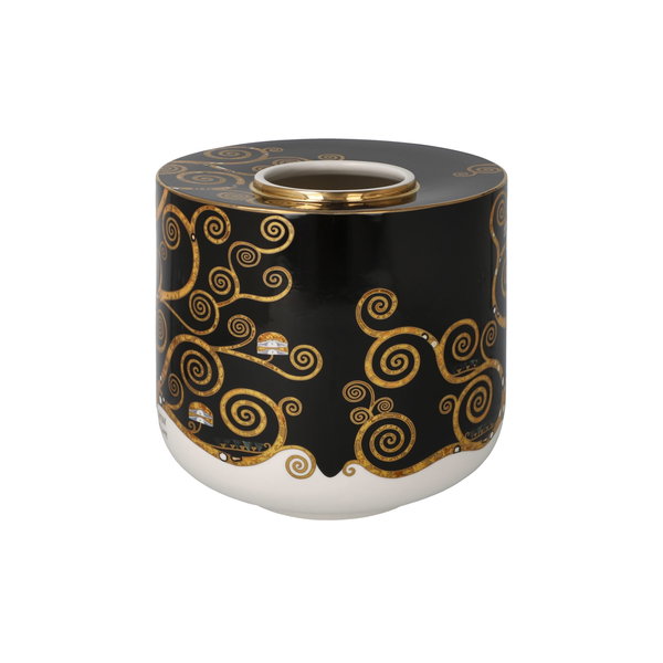 Porzellan Vase 'Tree of Life Elegance' von Gustav Klimt 16x16x16cm