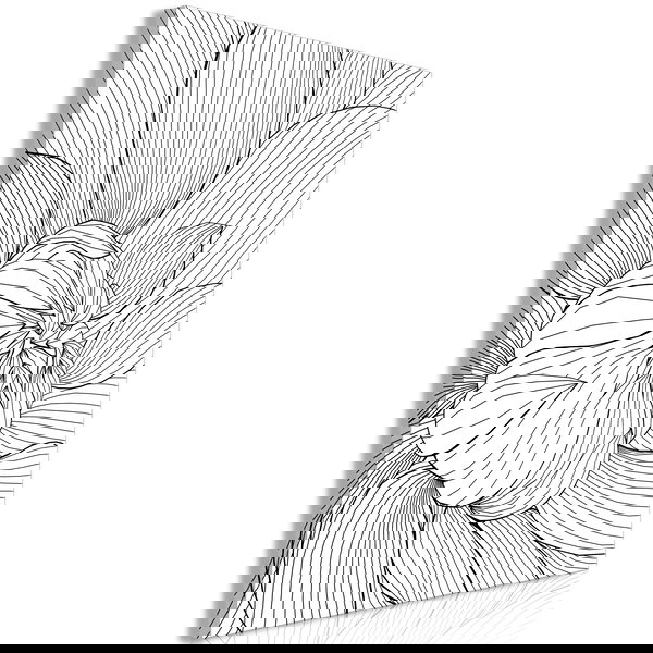 Impression sur toile 'Flower Line Vertical'
