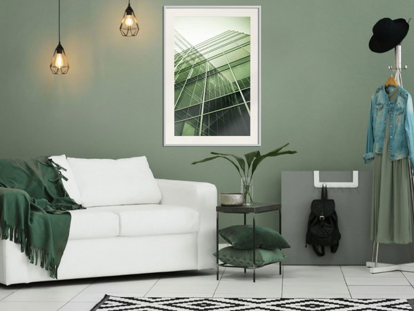 Poster 'Steel and Glass (Green)'