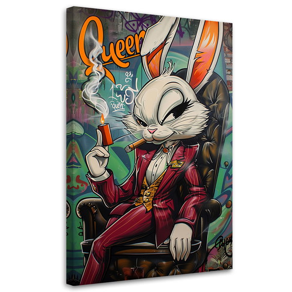 Kunstdruck auf Leinwand 'Urban Hare Majesty 2'