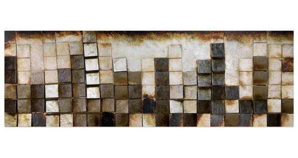 3D-tavla 'Golden gloss in the centre' 144x43x7cm