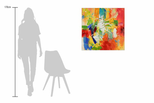 Acrylgemälde 'Through the Rainbow' 80x80cm | Limitierte, handsignierte Edition
