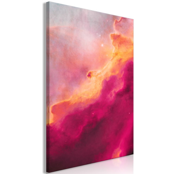 Kunstdruck auf Leinwand 'Pink Nebula Vertical'