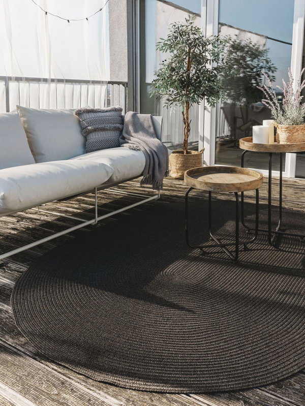 Design In- &amp; Outdoor-Teppich Nandi Schwarz