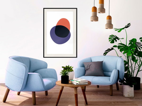 Poster 'White, Orange, Violet and Black'