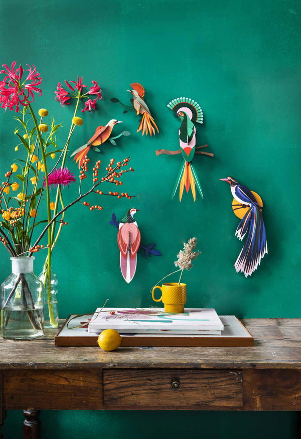 Wanddeko Papier 'Exotischer Jade-Schwanz'