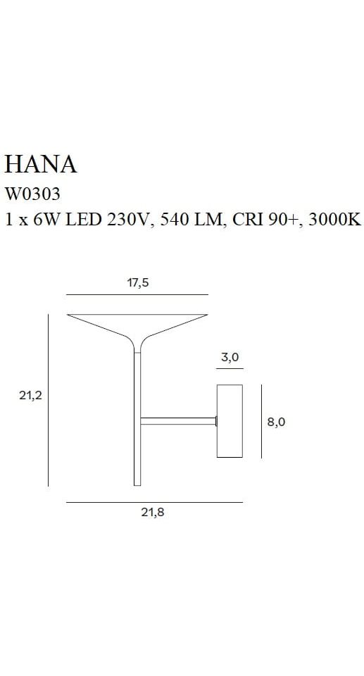 Wandleuchte 'Hana 1'