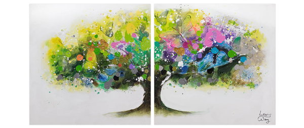 Acryl Gemälde 'Regenbogenbaum' 160x80cm