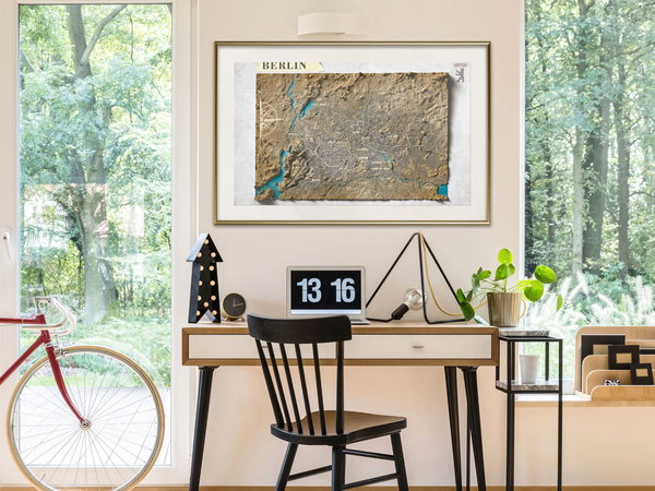 Poster 'Raised Relief Map: Berlin'