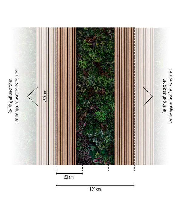 Tapete 'Garden Panes' 159x280cm