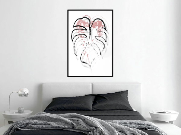 Poster 'Black Leaf Outline'