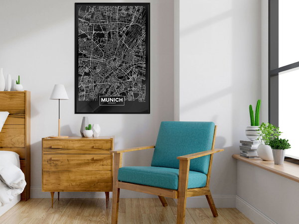 Poster 'City Map: Munich (Dark)'