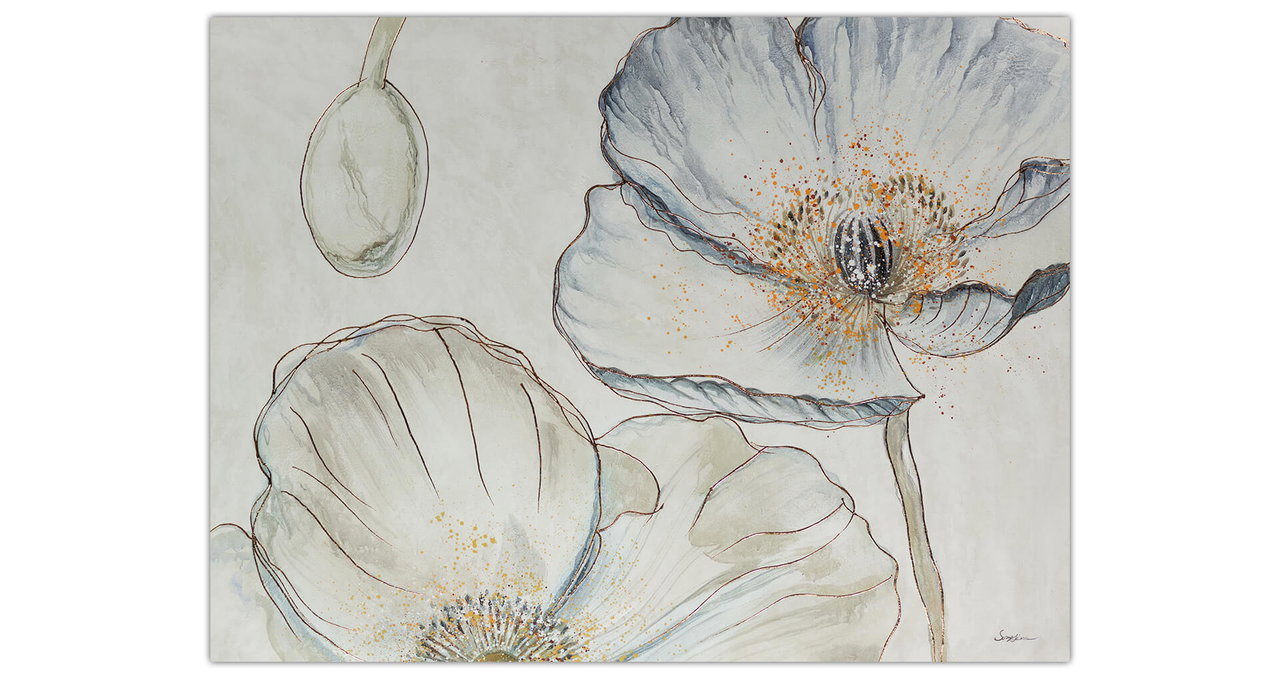XXL Olieverf schilderijen 'Floras Magic' | Handgeschilderd unicum in de ruimte.