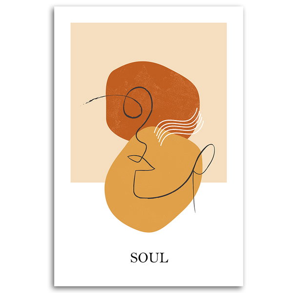 Kunstdruck auf Leinwand 'Soul Face Line'