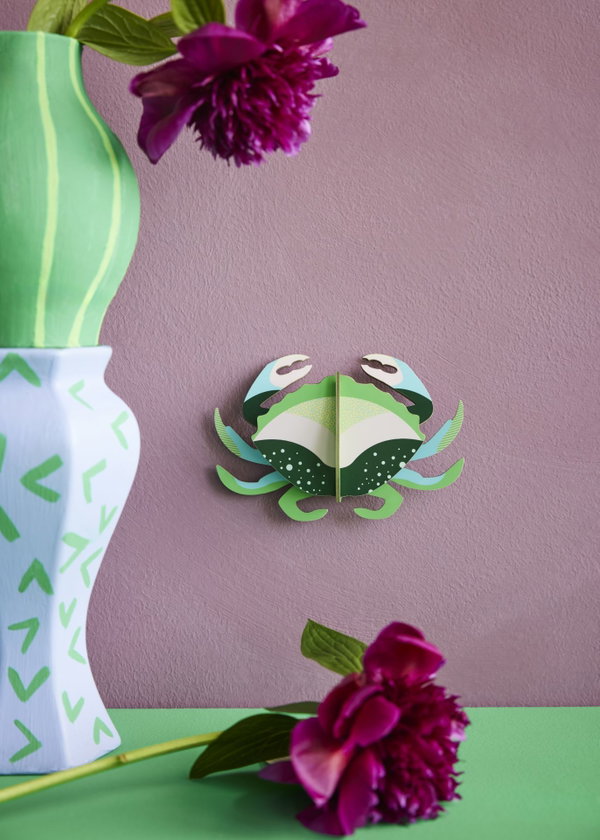 Wanddeko Papier 'Papierkrabbe'