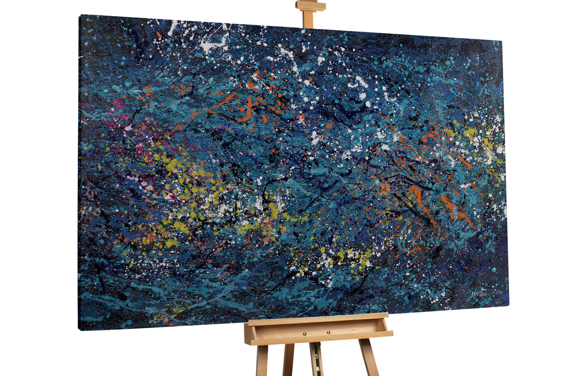 Abstrakt Öl-Gemälde XXL Blau Sterne kaufen | KunstLoft