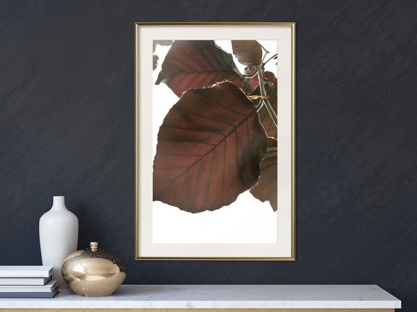 Poster 'Burgundy Tilia Leaf'