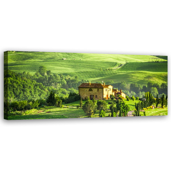 Kunstdruck auf Leinwand 'Tuscan Hills Verdant Bliss'