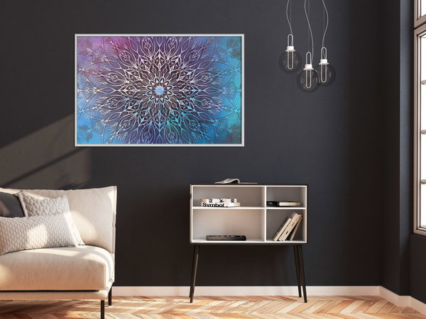 Poster 'Blue and Pink Mandala'