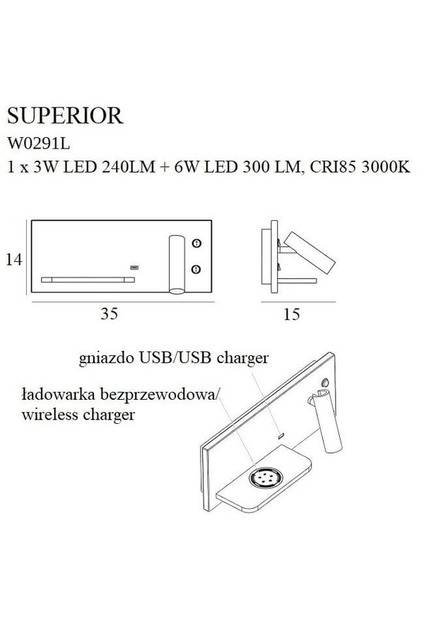 Wandleuchte 'Superior Left'