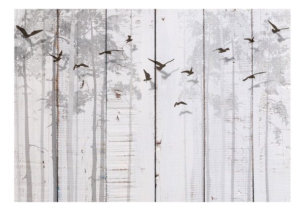 Tapete 'Birds on Boards'