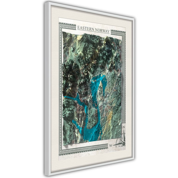 Poster 'Raised Relief Map: Eastern Norway'