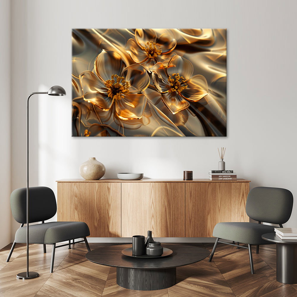 Canvas Poster 'Golden Prism Blossoms 3'