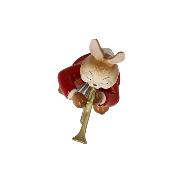 Porzellan Figur 'Eifriger Trompeter' von Goebel 6x8x4cm